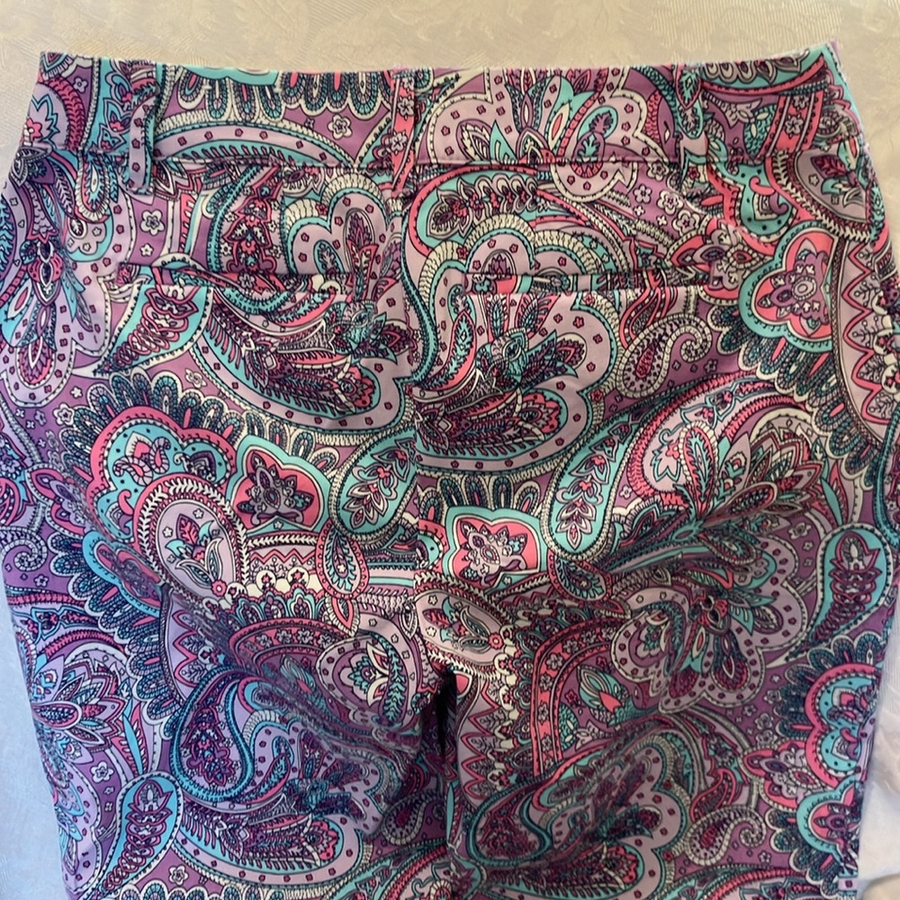 Talbots Petite Perfect Crop in Purple Paisley PRICE DROP!! - Picture 5 of 7